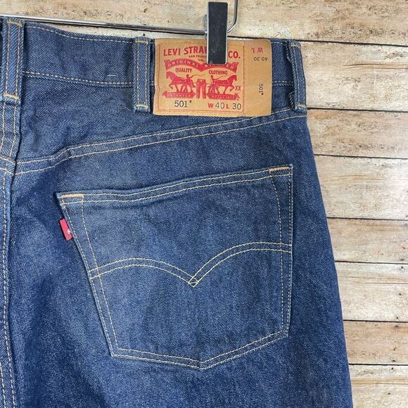 Levi’s 2 pairs of Dark Blue Jeans sz40x30 - Picture 2 of 9